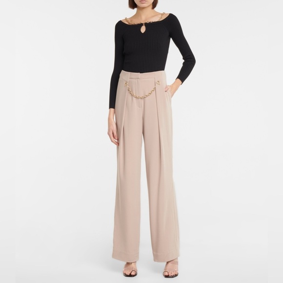 Jonathan Simkhai Sienna High-Rise Wide Pants - Picture 1 of 13